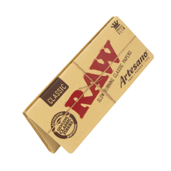 Raw Paper / Organic Artesano King Size Slim W/ Tray, Tips
